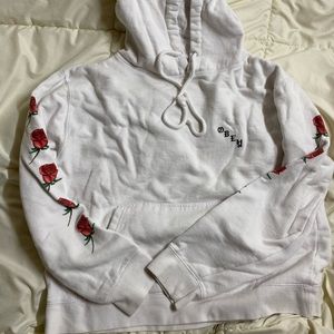 White Obey Rose hoodie